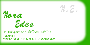 nora edes business card